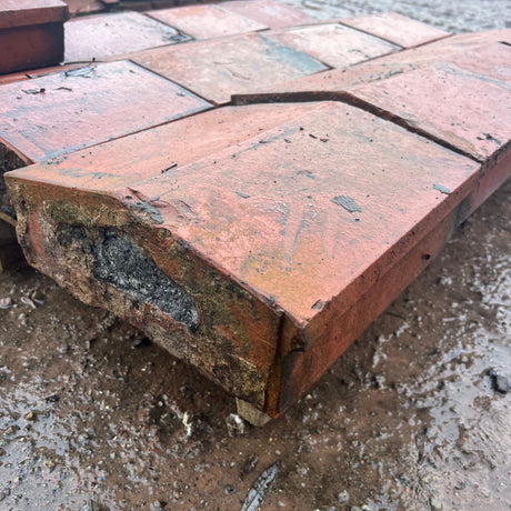 Reclaimed Red Terracotta Wall Coping - 12” x 5” - Job Lot 3.5 Metres - Reclaimed Brick Company