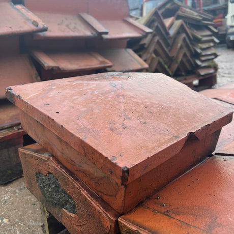 Reclaimed Red Terracotta Wall Coping - 12” x 5” - Job Lot 3.5 Metres - Reclaimed Brick Company