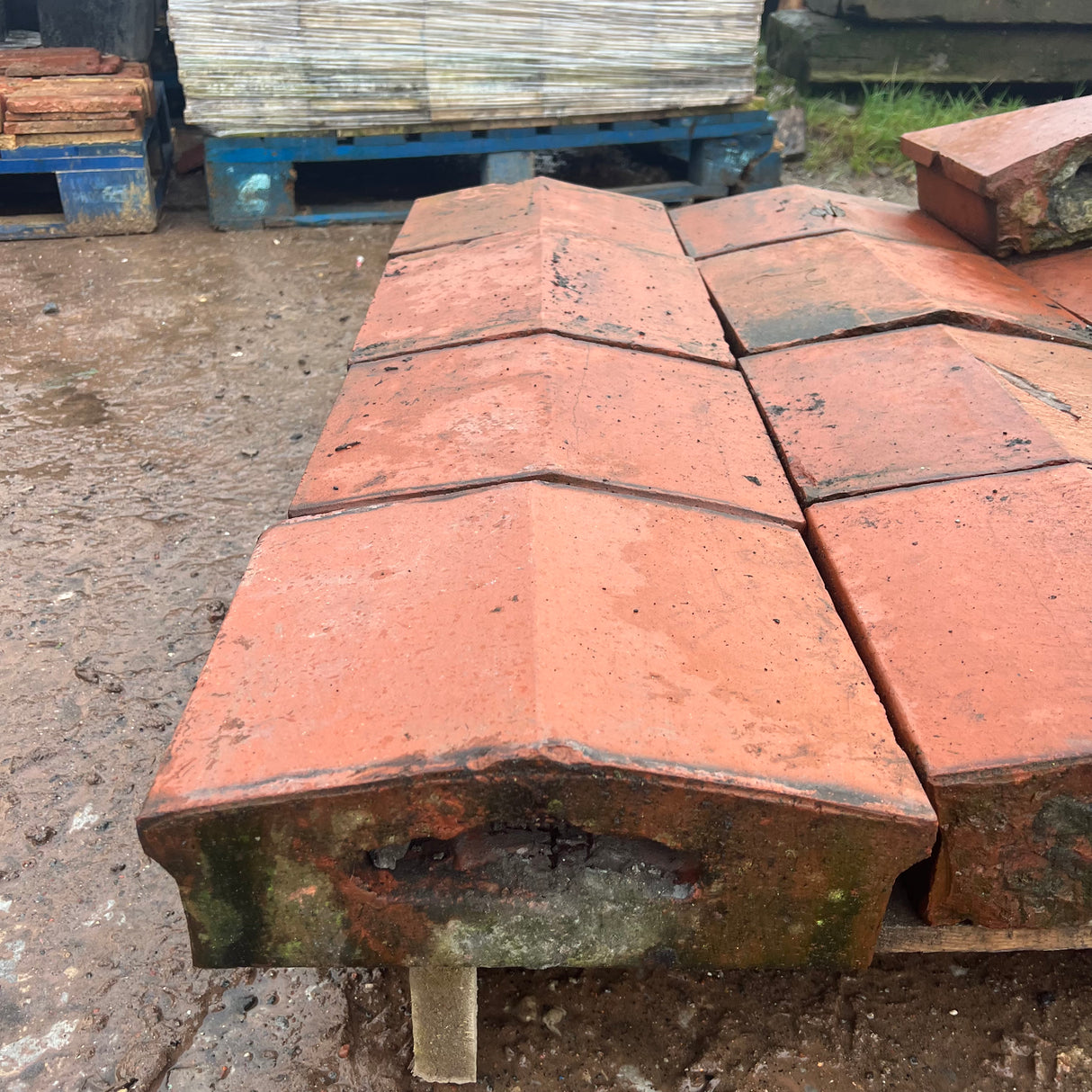 Reclaimed Red Terracotta Wall Coping - 12” x 5” - Job Lot 3.5 Metres - Reclaimed Brick Company