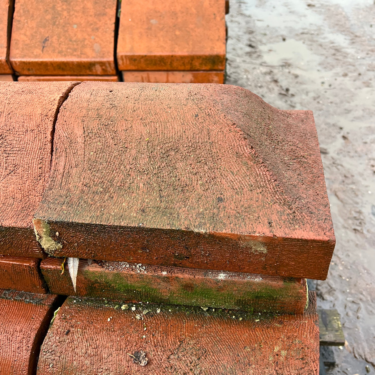 Reclaimed Red Terracotta Wall Coping - 12” x 6” - Job Lot Of 9 Linear Meters - Reclaimed Brick Company