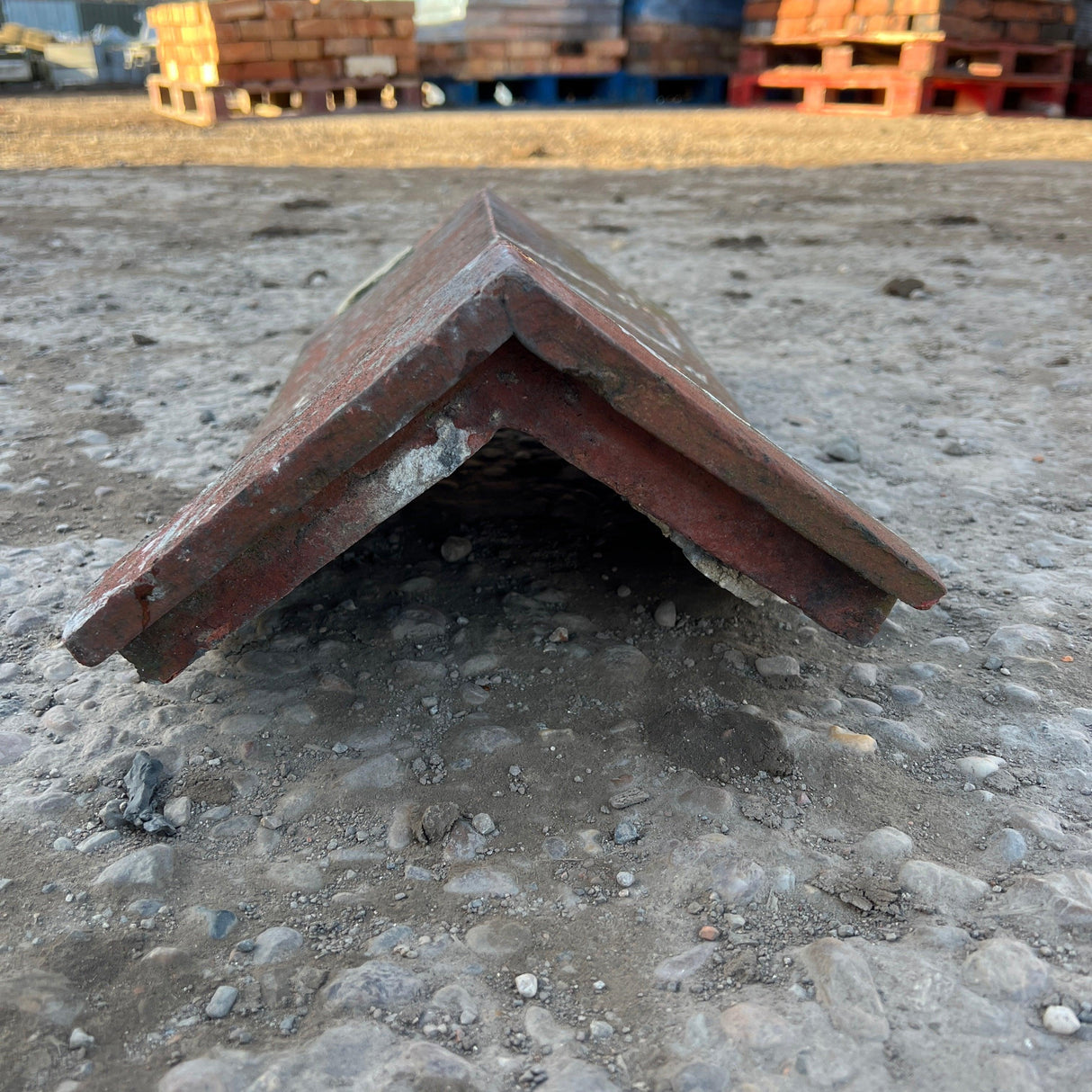 Reclaimed Red Triangle Clay Ridge Roof Tiles