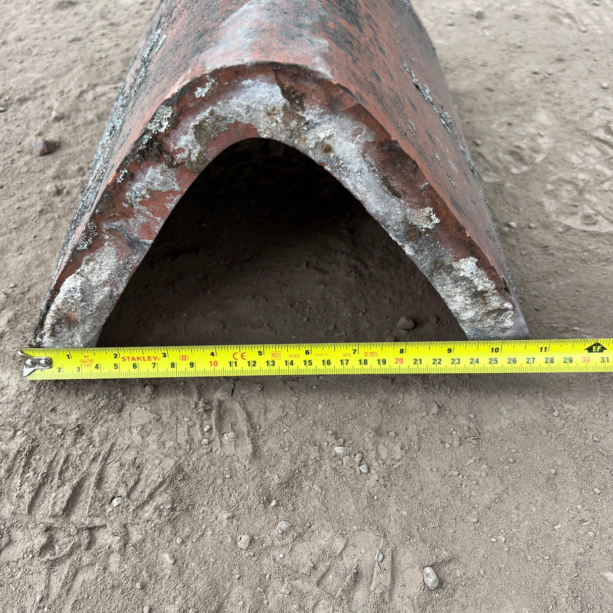 Reclaimed Red Triangle Ridge Roof Tile 