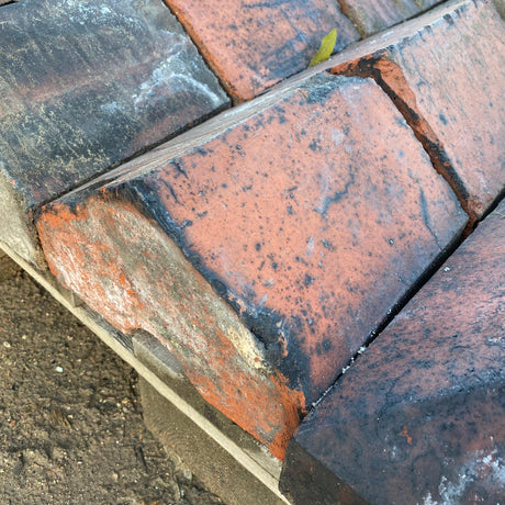 Reclaimed Red Triangle Wall Coping Bricks - Batch of 4.5 Linear Meters - Reclaimed Brick Company