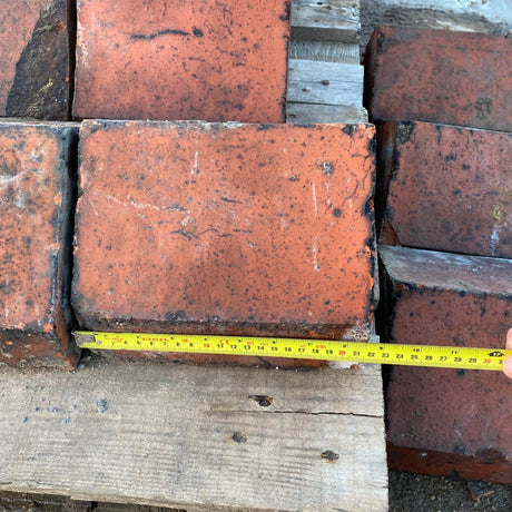 Reclaimed Red Triangle Wall Coping Bricks - Batch of 4.5 Linear Meters - Reclaimed Brick Company