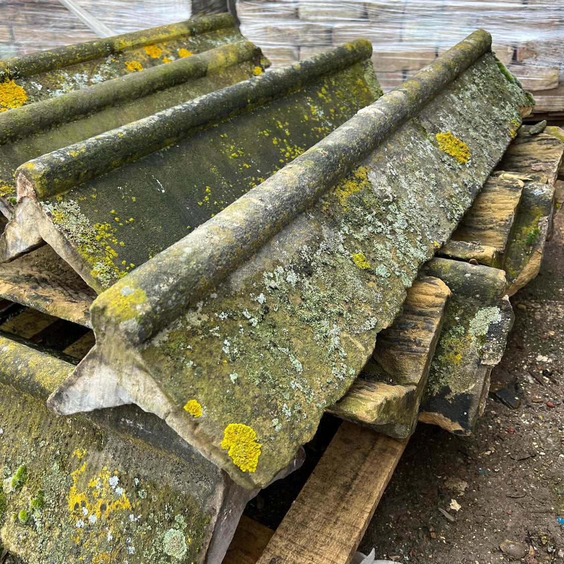 Reclaimed Roll Top Stone Roof Ridge Tiles - Job Lot – Reclaimed Brick ...