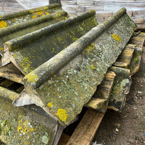 Reclaimed Roll Top Stone Roof Ridge Tiles