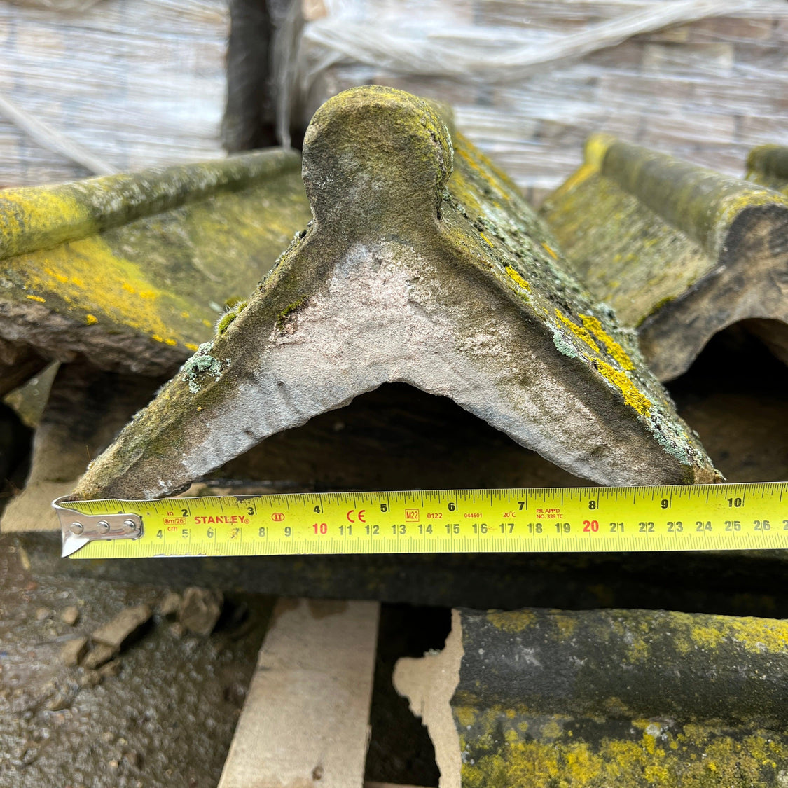 Stone Ridge Tiles Reclaimed Roll Top Stone Roof Ridge Tiles - Job Lot – Reclaimed Brick ...
