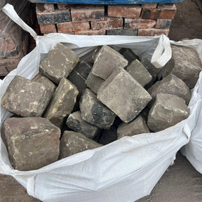 Reclaimed Sand Stone Cobble Setts - Bulk Bag - Reclaimed Brick Company