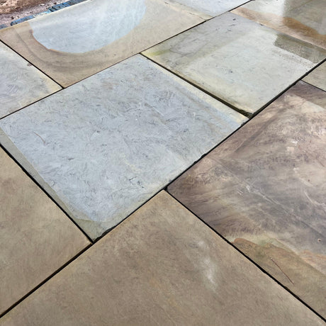 Reclaimed Sawn Grey Yorkshire Stone Paving Flag Stones - Reclaimed Brick Company