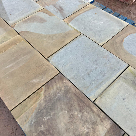 Reclaimed Sawn Grey Yorkshire Stone Paving Flag Stones - Reclaimed Brick Company