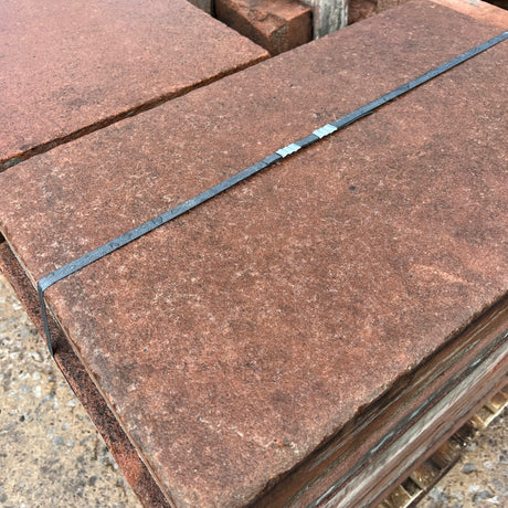 Reclaimed Sawn Red Sand Stone Paving Flag Stones - Reclaimed Brick Company