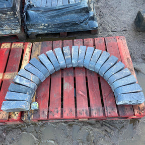 Reclaimed Single Angled Blue Bullnose Bricks - Reclaimed Brick Company