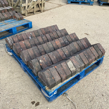 Reclaimed Single Triangle Wall Coping Bricks - Batch of 10 Linear Meters - Reclaimed Brick Company