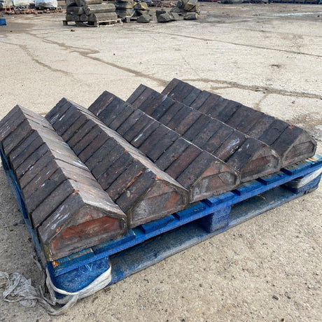 Reclaimed Single Triangle Wall Coping Bricks - Batch of 10 Linear Meters - Reclaimed Brick Company