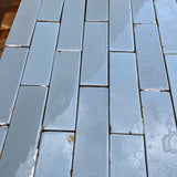 Reclaimed Sky Blue Glazed Brick Slip - Reclaimed Brick Company