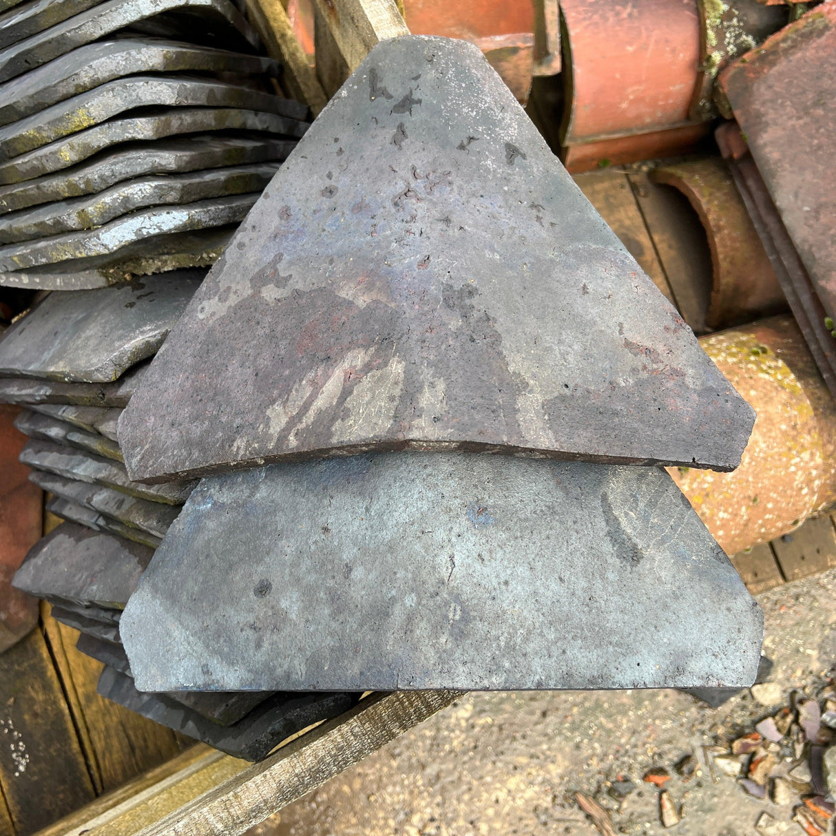 Staffordshire Blue Clay Valley Roof Tiles - Reclaimed Brick Company