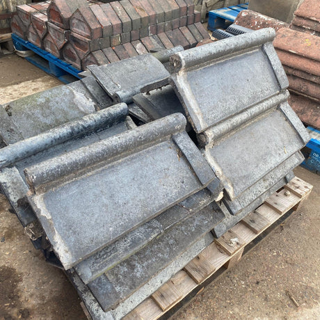 Reclaimed Staffordshire Blue Roll Top Ridge Tiles - (Job Lot) - Reclaimed Brick Company