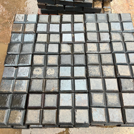 Reclaimed Staffordshire Blue Two Bar Stable Pavers - 3" x 9" - Reclaimed Brick Company