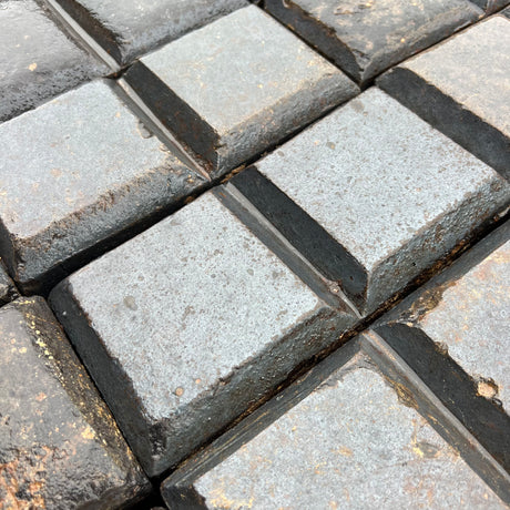 Reclaimed Staffordshire Blue Two Bar Stable Pavers - 3" x 9" - Reclaimed Brick Company