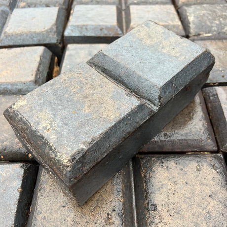 Reclaimed Staffordshire Blue Two Bar Stable Pavers - 3" x 9" - Reclaimed Brick Company