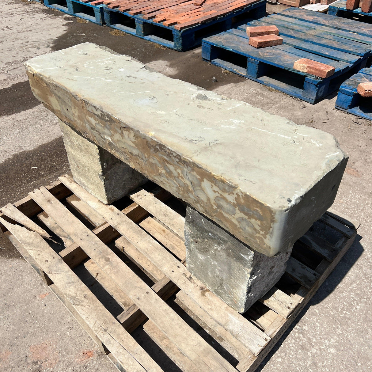 Reclaimed Stone Bench Seat