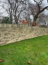 Reclaimed Stone Garden Boundary Wall, Huddersfield - Reclaimed Brick Company