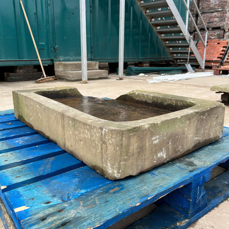 Reclaimed Stone Sink - Corner Broken