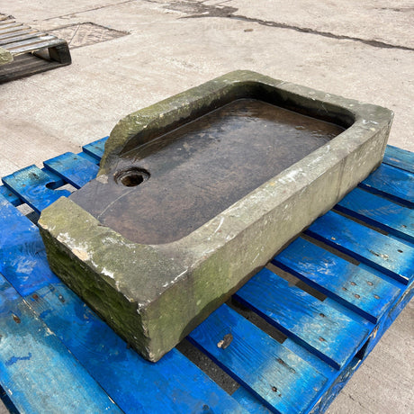 Reclaimed Stone Sink - Corner Broken