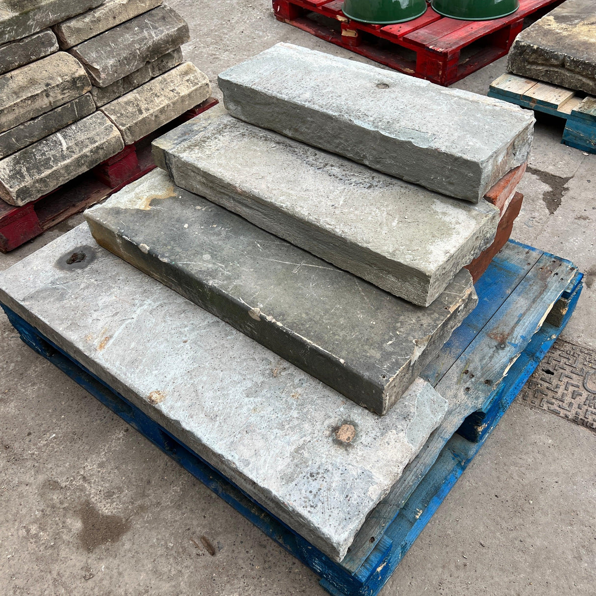 Reclaimed Stone Steps - (Set of 4) - Reclaimed Brick Company