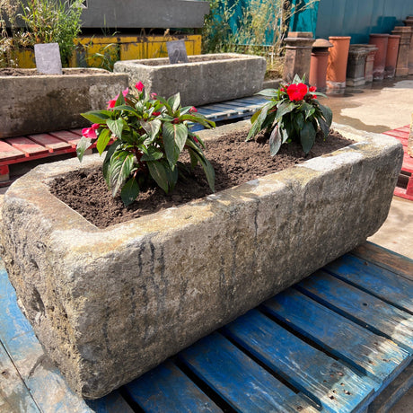 Reclaimed Stone Trough / Planter - No.11 - Reclaimed Brick Company