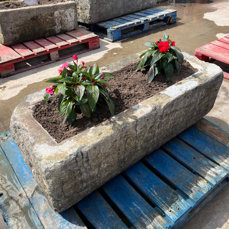 Reclaimed Stone Trough / Planter - No.11 - Reclaimed Brick Company