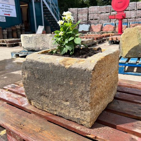 Reclaimed Stone Trough / Planter - No.13 - Reclaimed Brick Company