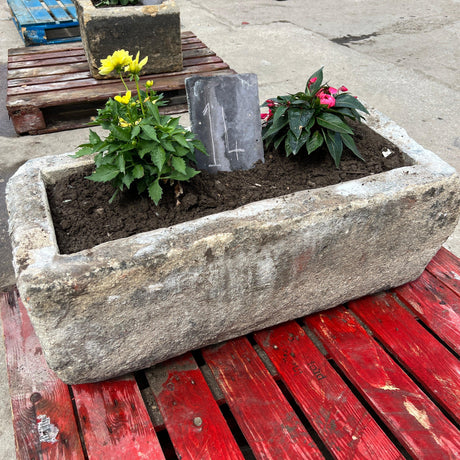 Reclaimed Stone Trough / Planter - No.14 - Reclaimed Brick Company