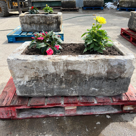 Reclaimed Stone Trough / Planter - No.14 - Reclaimed Brick Company