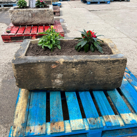 Reclaimed Stone Trough / Planter - No.15 - Reclaimed Brick Company