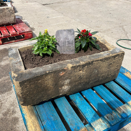 Reclaimed Stone Trough / Planter - No.15 - Reclaimed Brick Company