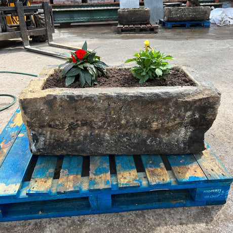 Reclaimed Stone Trough / Planter - No.15 - Reclaimed Brick Company