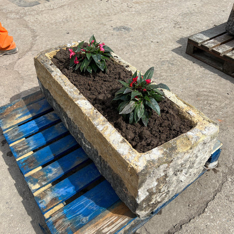 Reclaimed Stone Trough / Planter - No.16 - Reclaimed Brick Company