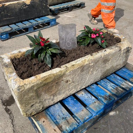 Reclaimed Stone Trough / Planter - No.16 - Reclaimed Brick Company