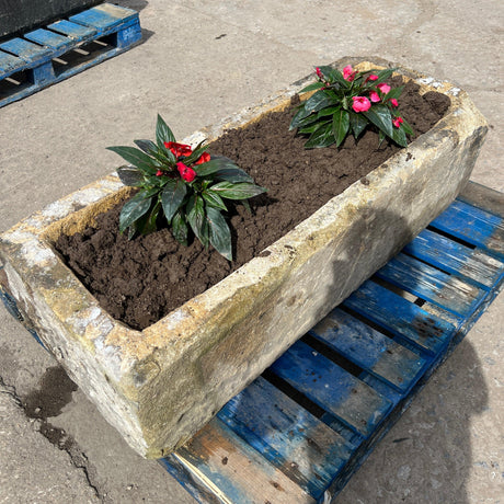 Reclaimed Stone Trough / Planter - No.16 - Reclaimed Brick Company