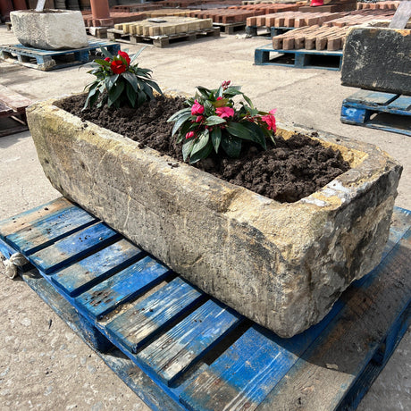 Reclaimed Stone Trough / Planter - No.16 - Reclaimed Brick Company