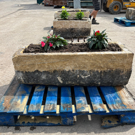 Reclaimed Stone Trough / Planter - No.16 - Reclaimed Brick Company