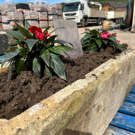 Reclaimed Stone Trough / Planter - No.16 - Reclaimed Brick Company