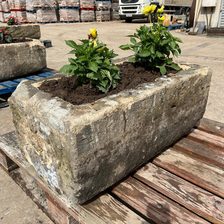 Reclaimed Stone Trough / Planter - No.17 - Reclaimed Brick Company