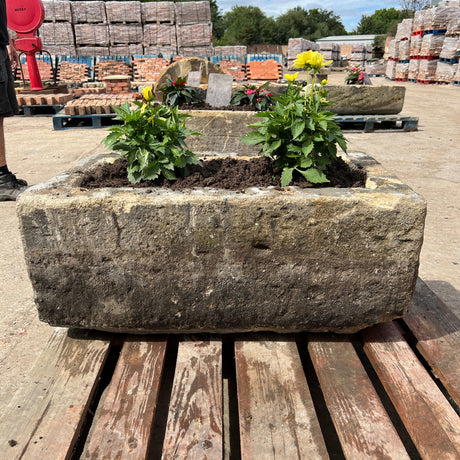 Reclaimed Stone Trough / Planter - No.17 - Reclaimed Brick Company