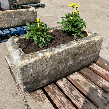 Reclaimed Stone Trough / Planter - No.17 - Reclaimed Brick Company