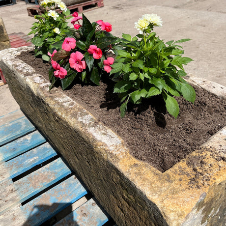 Reclaimed Stone Trough / Planter - No. 4 - Reclaimed Brick Company