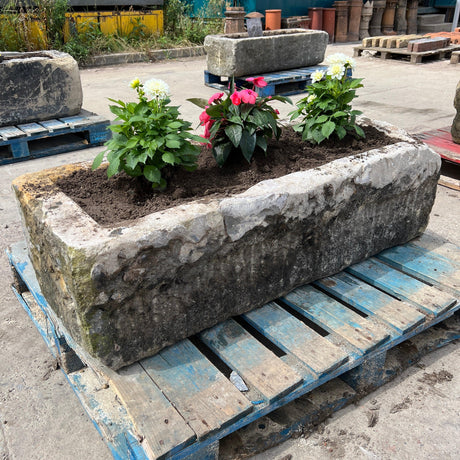 Reclaimed Stone Trough / Planter - No. 4 - Reclaimed Brick Company