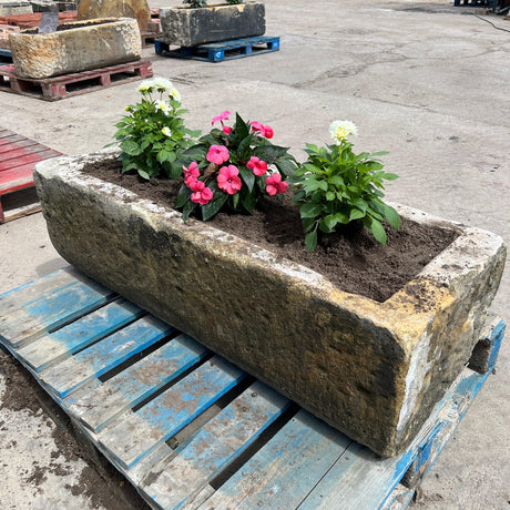 Reclaimed Stone Trough / Planter - No. 4 - Reclaimed Brick Company