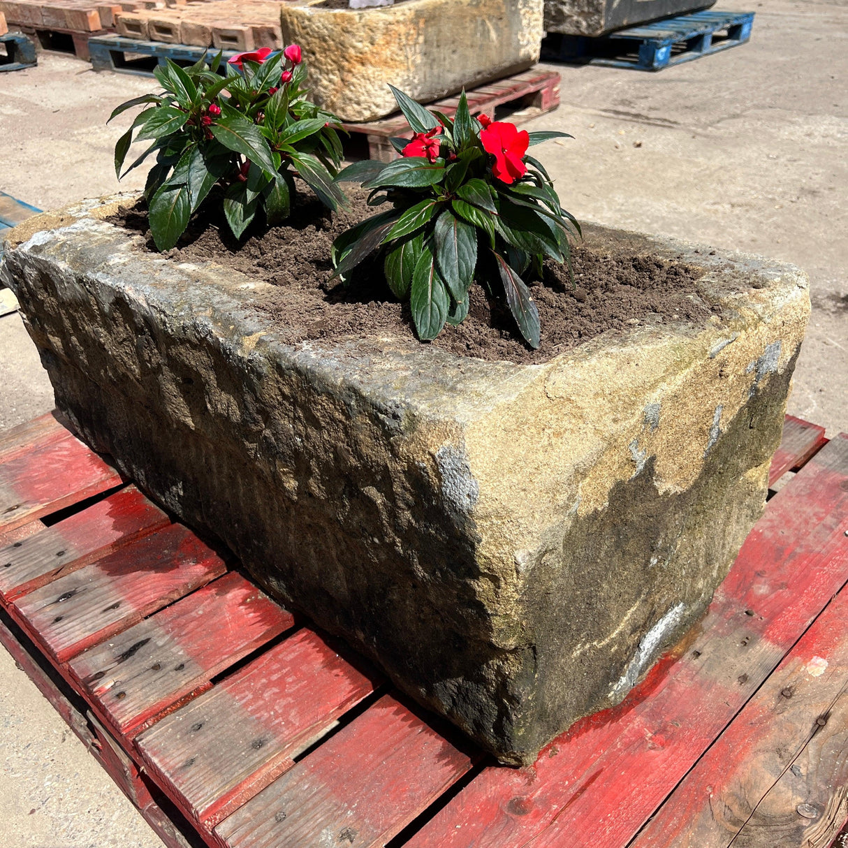 Reclaimed Stone Trough / Planter - No. 5 - Reclaimed Brick Company